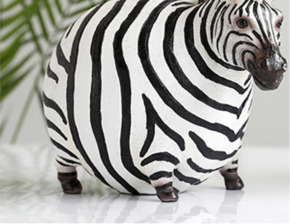 Figurine Fat Zebra Statue Animal Figurine Decoration Crafts